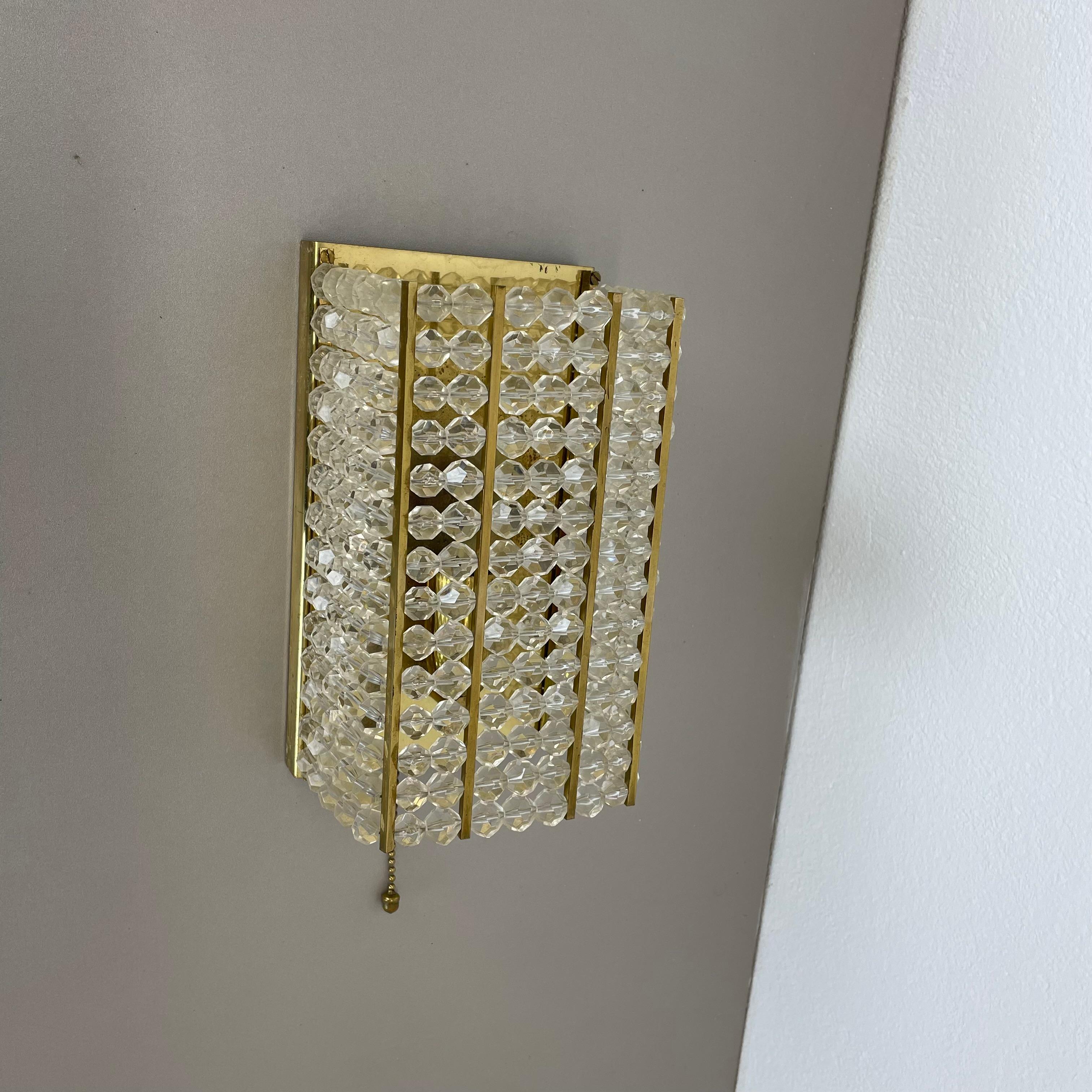 20th Century beautiful brass and aryl glass wall light sconce by Emil Stejnar, Austria, 1950s For Sale