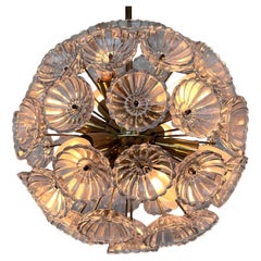 Beautiful brass and glass Space Age Sputnik, Dandelion, 1960s / Germany