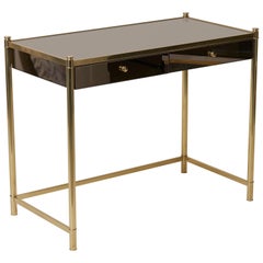 Beautiful Brass and Mirror Dressing or Vanity Table in the Maison Jansen Manner