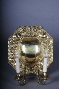Beautiful brass Blaker/Sconce, England circa 1900, electrified