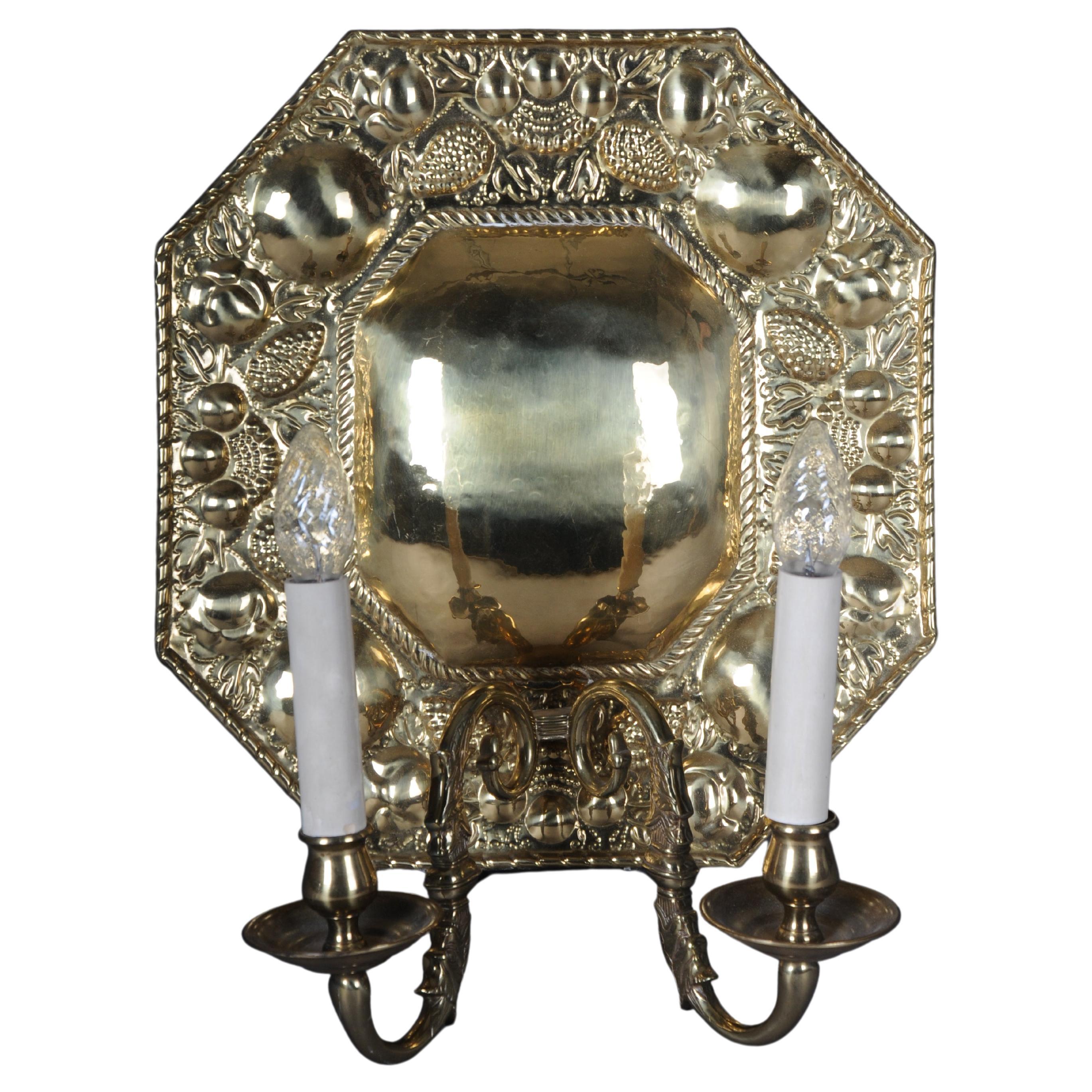 Beautiful brass Blaker/Sconce, England circa 1900, electrified