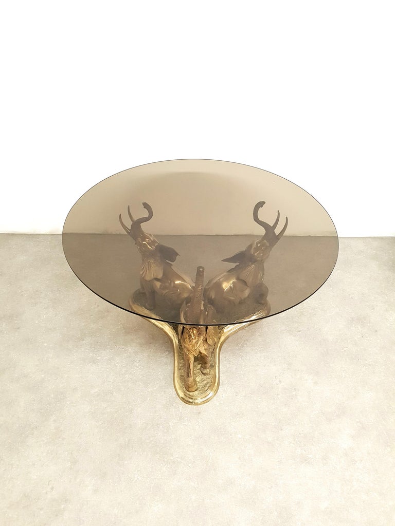 Beautiful Brass Elephant Dining Table, 1970s For Sale at 1stDibs