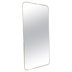 Vintage Beautiful Brass Figurine Mirror, 1960, Italy