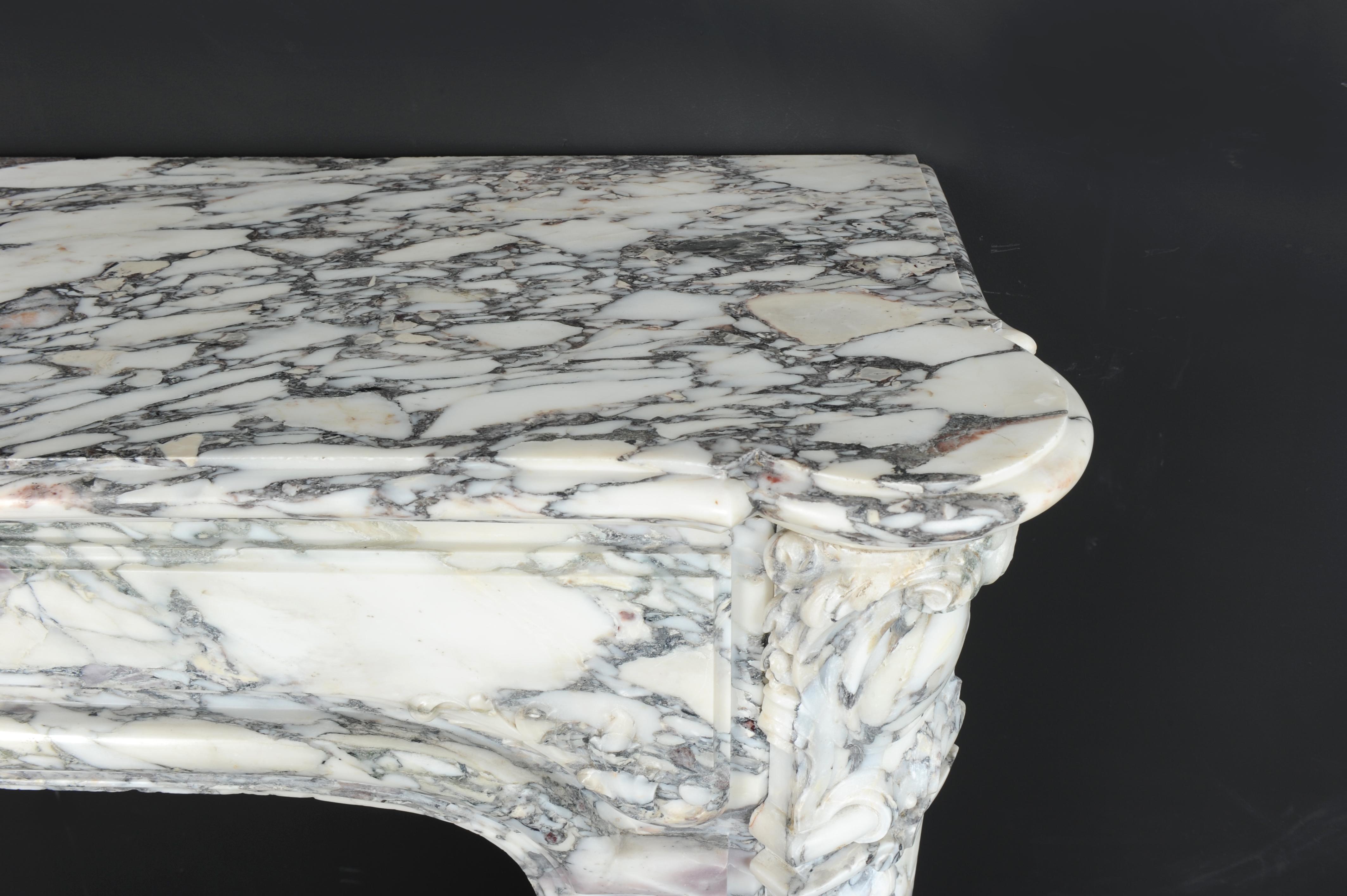 Beautiful Breche Marble Fireplace Mantel, Free Shipping For Sale 8