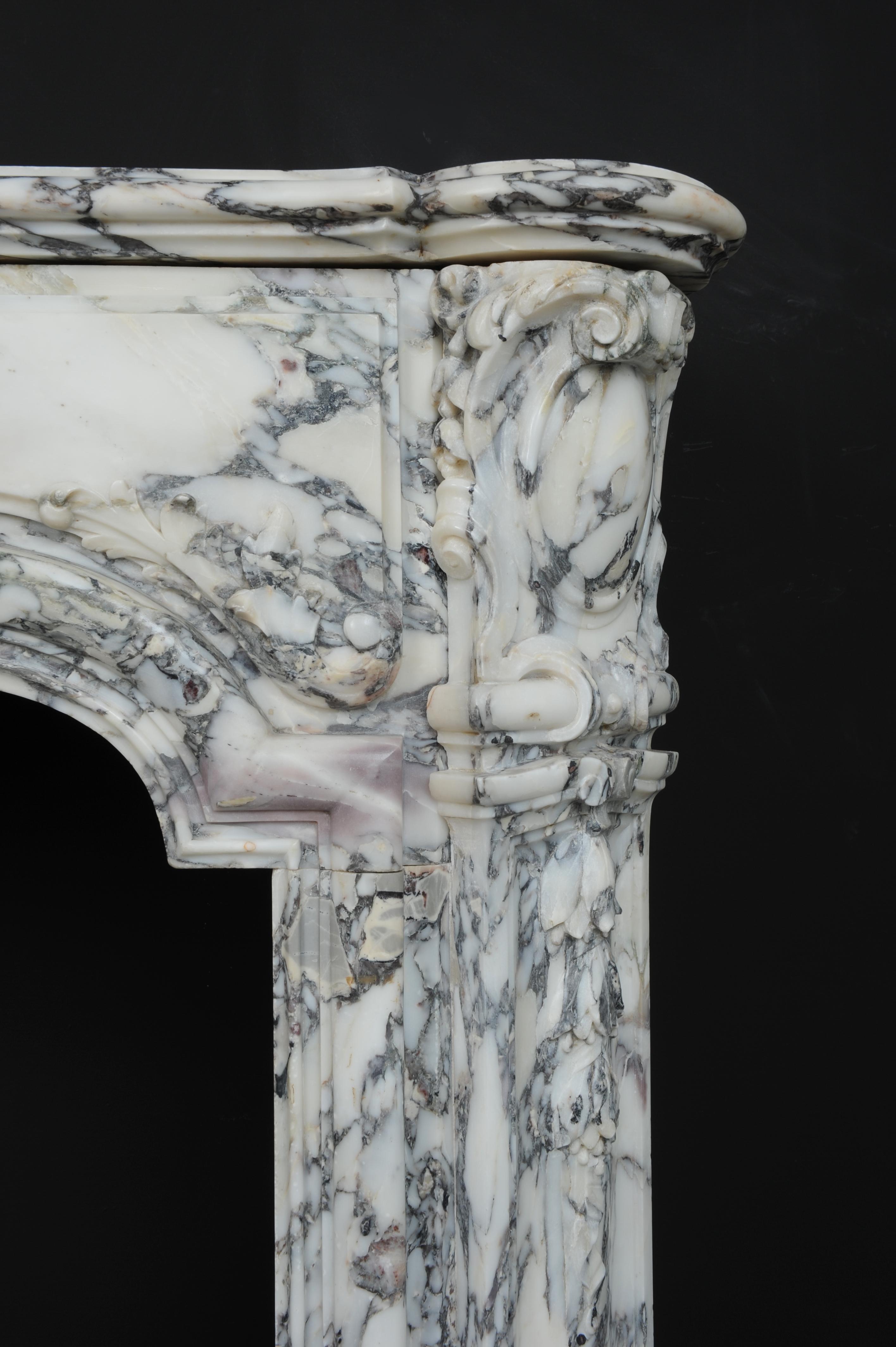 19th Century Beautiful Breche Marble Fireplace Mantel, Free Shipping For Sale