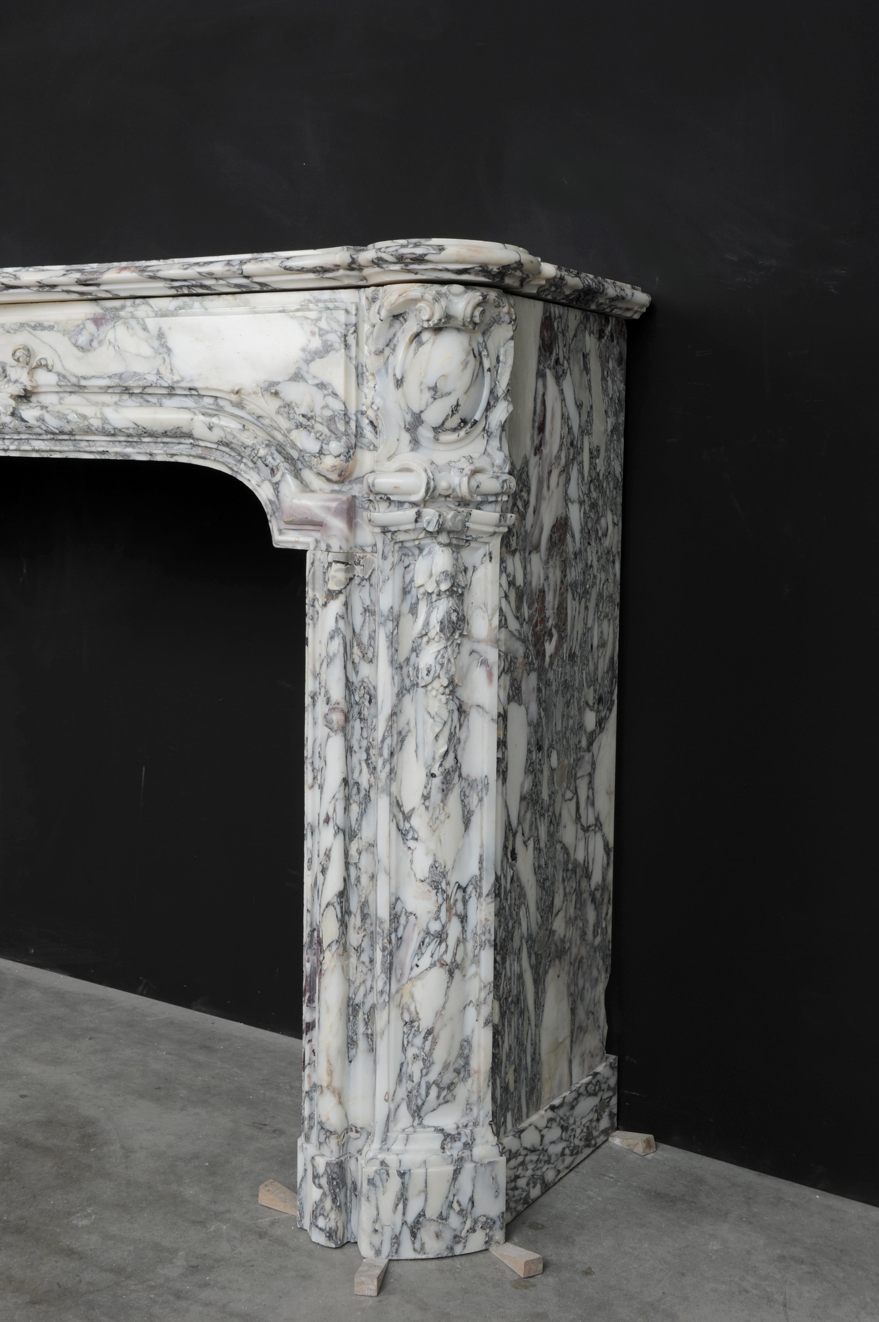 Breccia Marble Beautiful Breche Marble Fireplace Mantel, Free Shipping For Sale