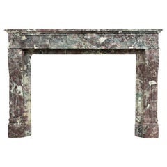 Beautiful Breche Marble Louis XVI Fireplace Mantel