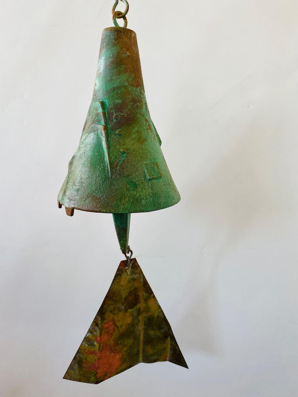 Mid-Century Modern Beautiful Bronze Bell by Paolo Soleri For Sale