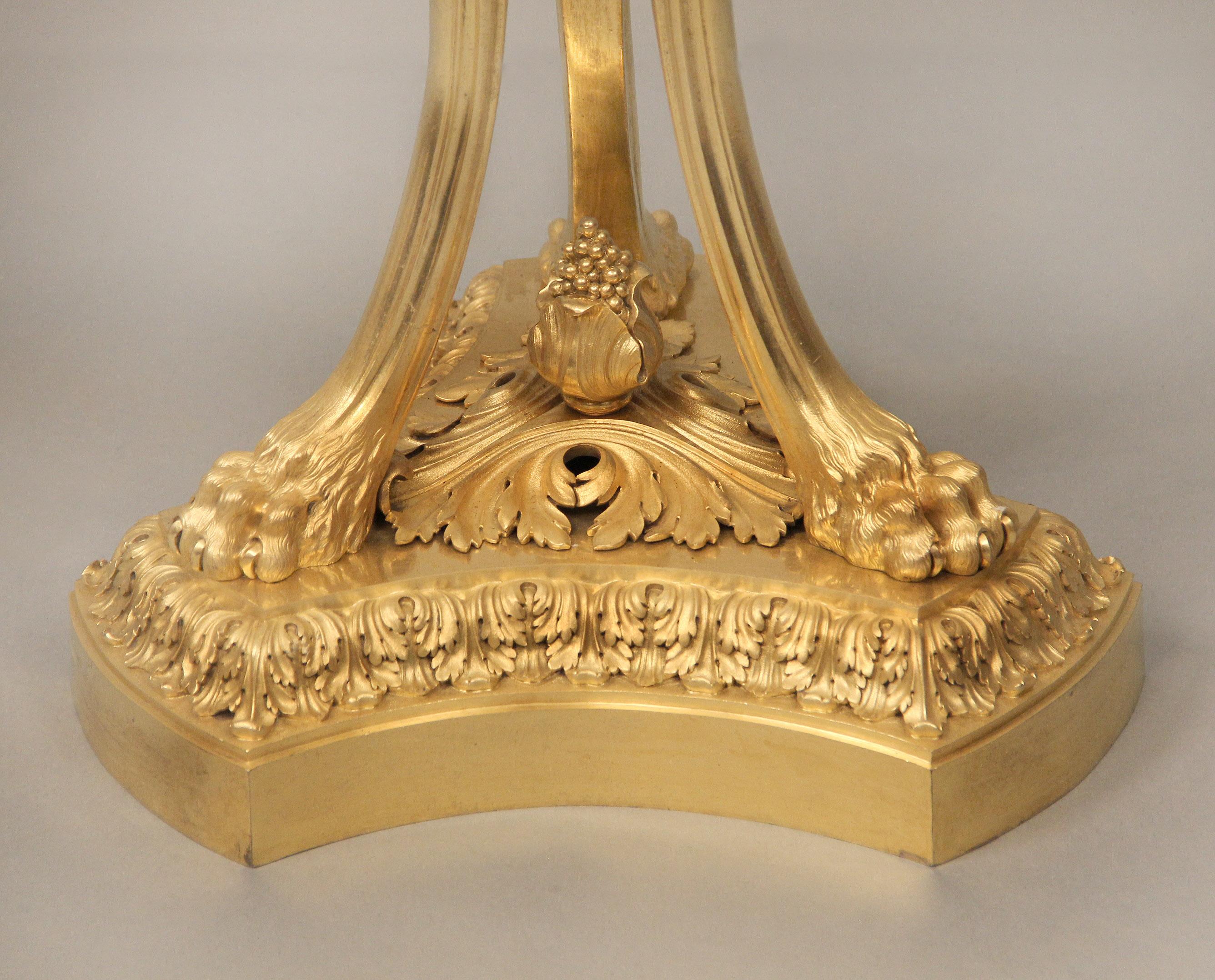 French Beautiful Bronze Late 19th Century Louis XV Style Gilt Bronze Brule Parfum For Sale
