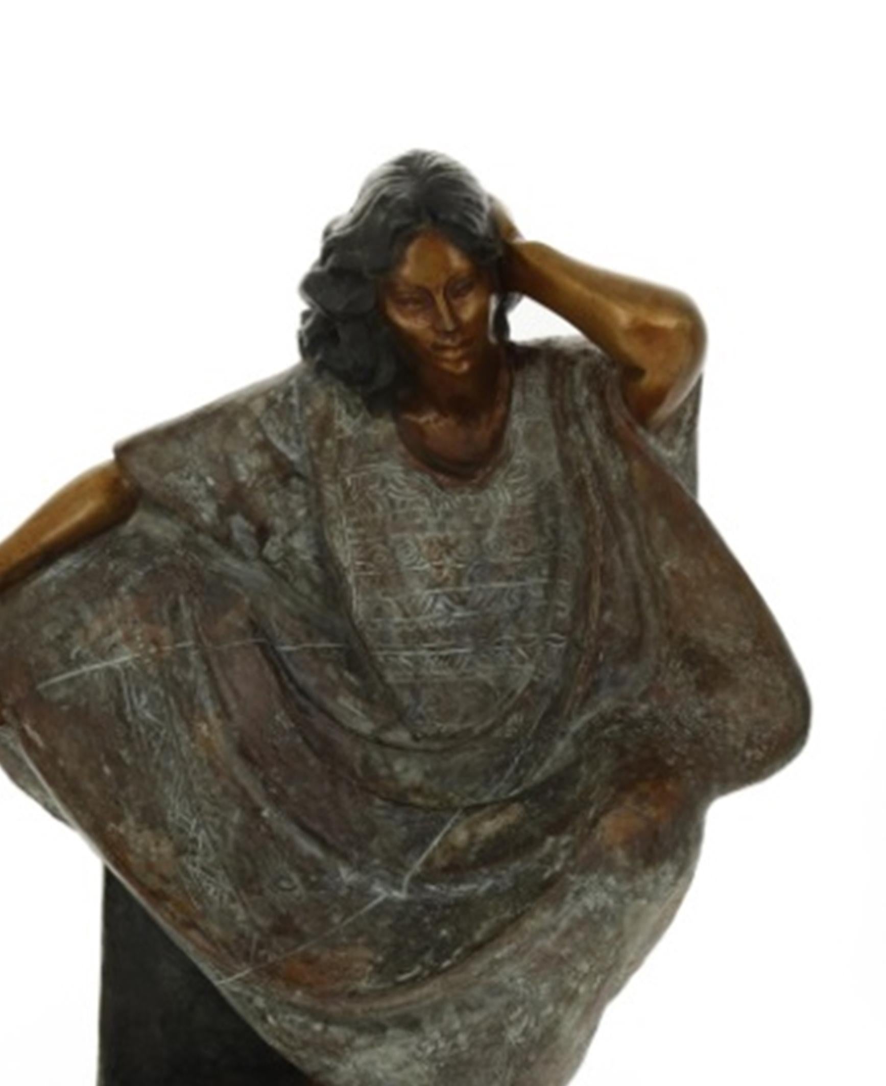 Beautiful bronze may listed Mexican artist, Victor Gutierrez titled 
