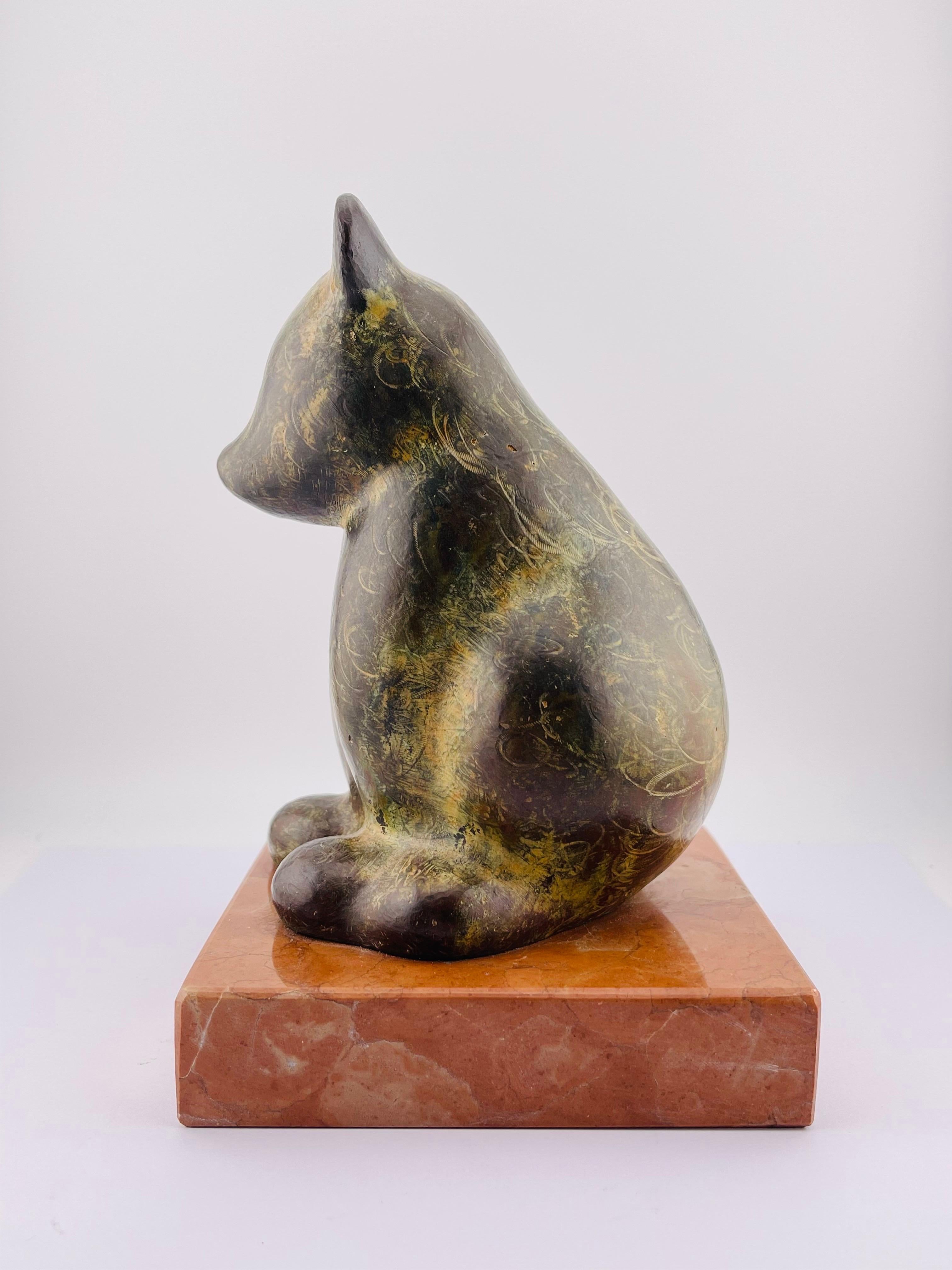 Italian Beautiful bronze teddy bear sculpture signed Marino Amaya