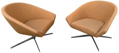 Preciosos sillones Remy Lounge marrones para Bernhardt, "Pareja"