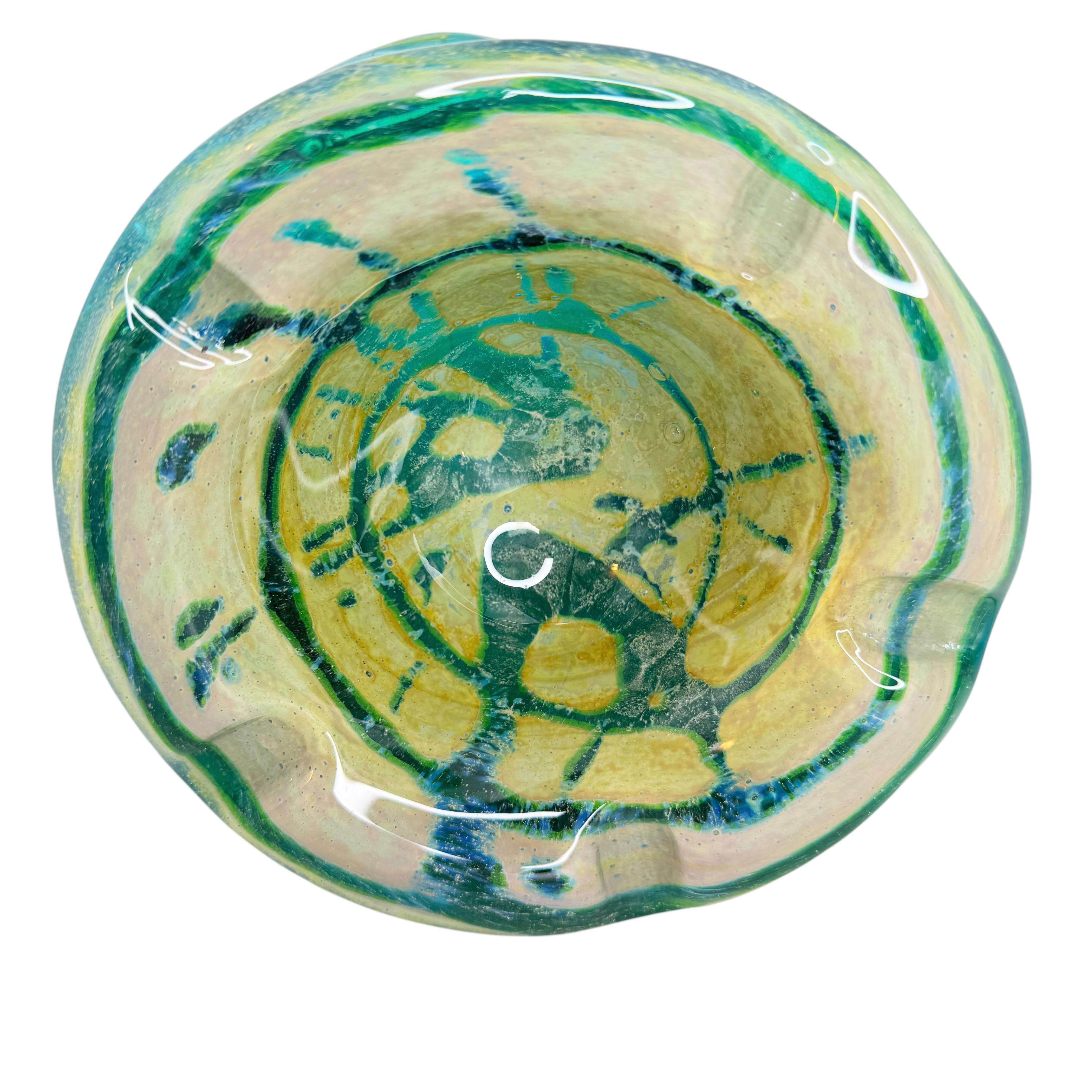 Beautiful Brutalist Murano Sommerso Glass Cigar Ashtray, Vintage, Italy, 1970s For Sale 2