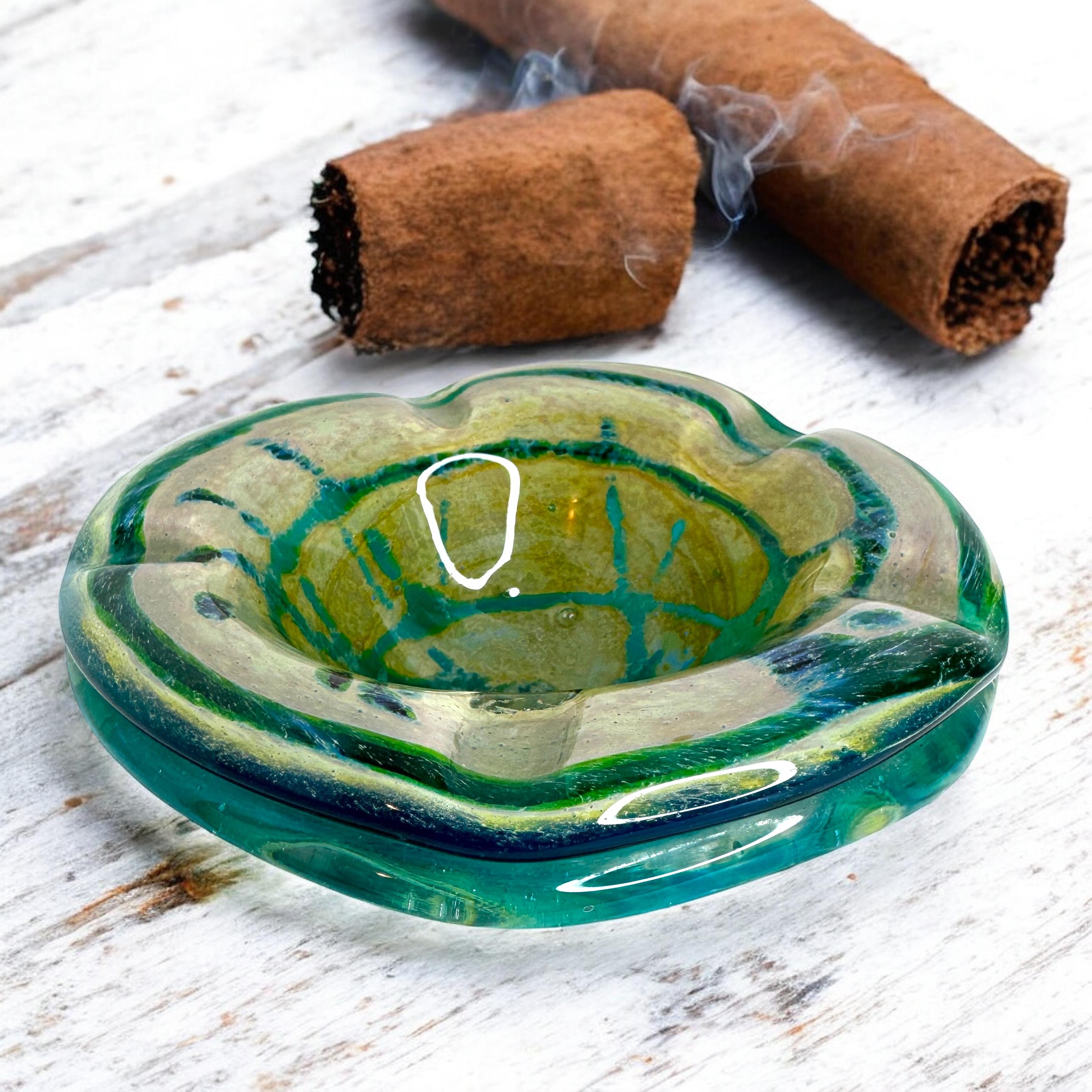 Beautiful Brutalist Murano Sommerso Glass Cigar Ashtray, Vintage, Italy, 1970s For Sale 8