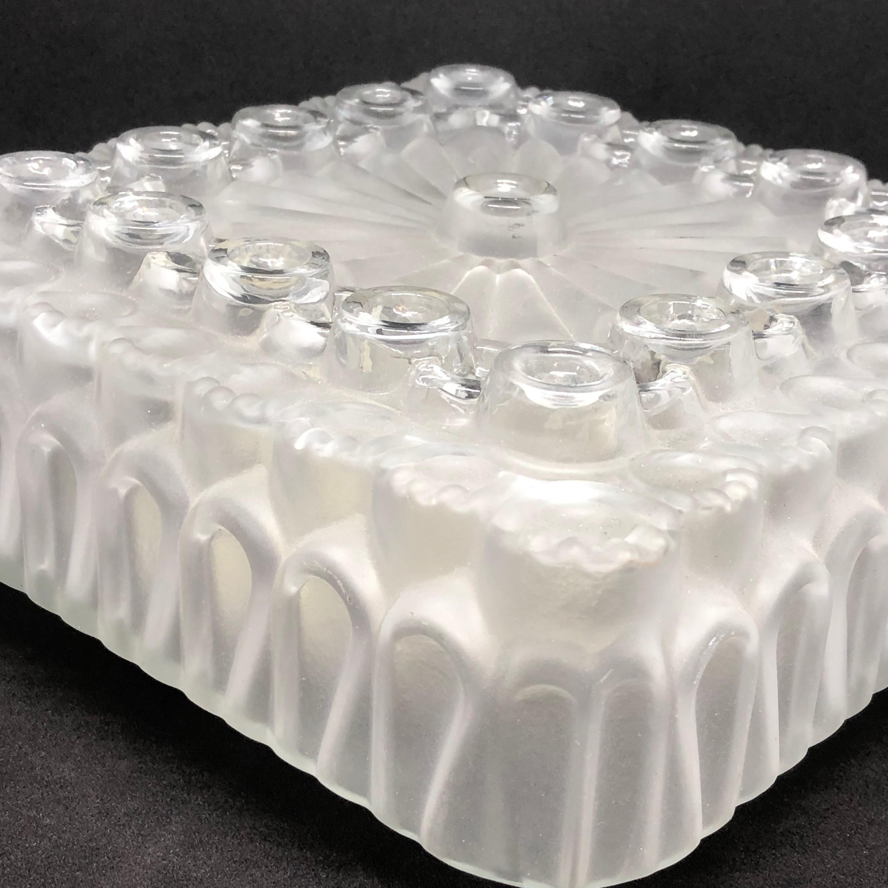 Beautiful Bubble and Circle Pattern Glass Flush Mount Ceiling Light, 1960s For Sale 2