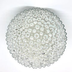 Beautiful Bubble Pattern Glashütte Limburg Flush Mount Ceiling Light, 1970s