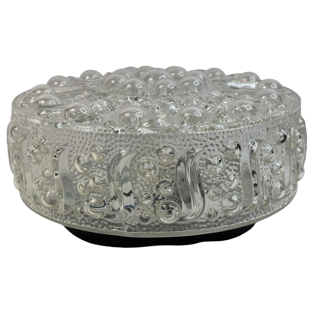 Metal Beautiful Bubble Pattern Limburg Circular Flush Mount Ceiling Light, 1970s For Sale