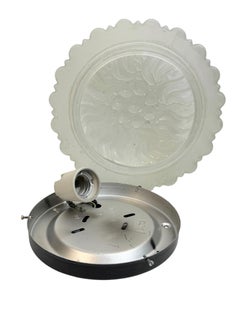 Beautiful Bubble Pattern Limburg Satin Glass Flush Mount Ceiling Light, 1960s
