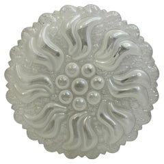 Beautiful Bubble Pattern Limburg Satin Glass Flush Mount Ceiling Light, 1960s