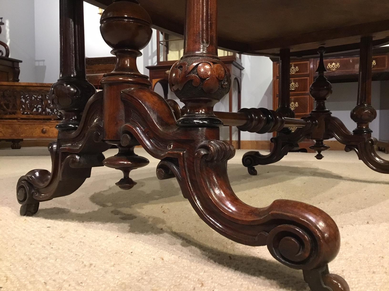 Beautiful Burr Walnut Victorian Period Antique Coffee Table 6