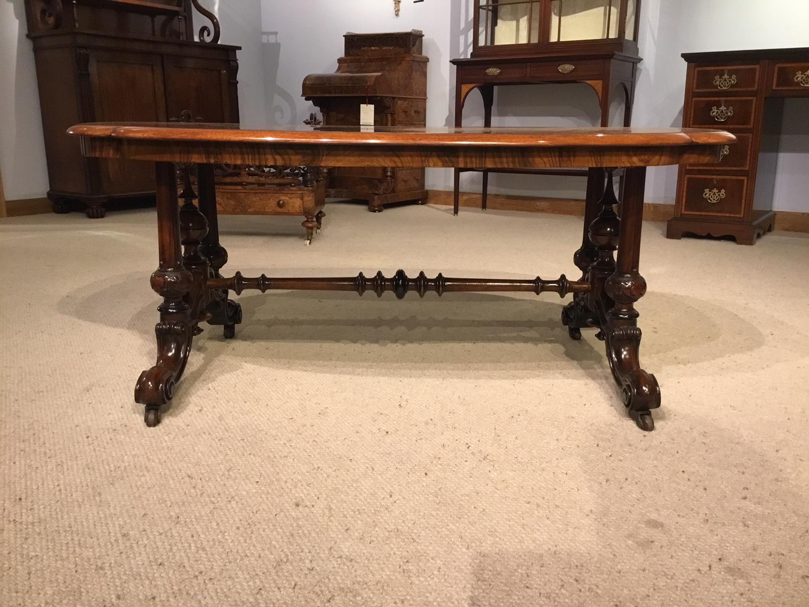 Beautiful Burr Walnut Victorian Period Antique Coffee Table 2