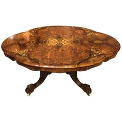 Beautiful Burr Walnut Victorian Period Shaped Coffee Table