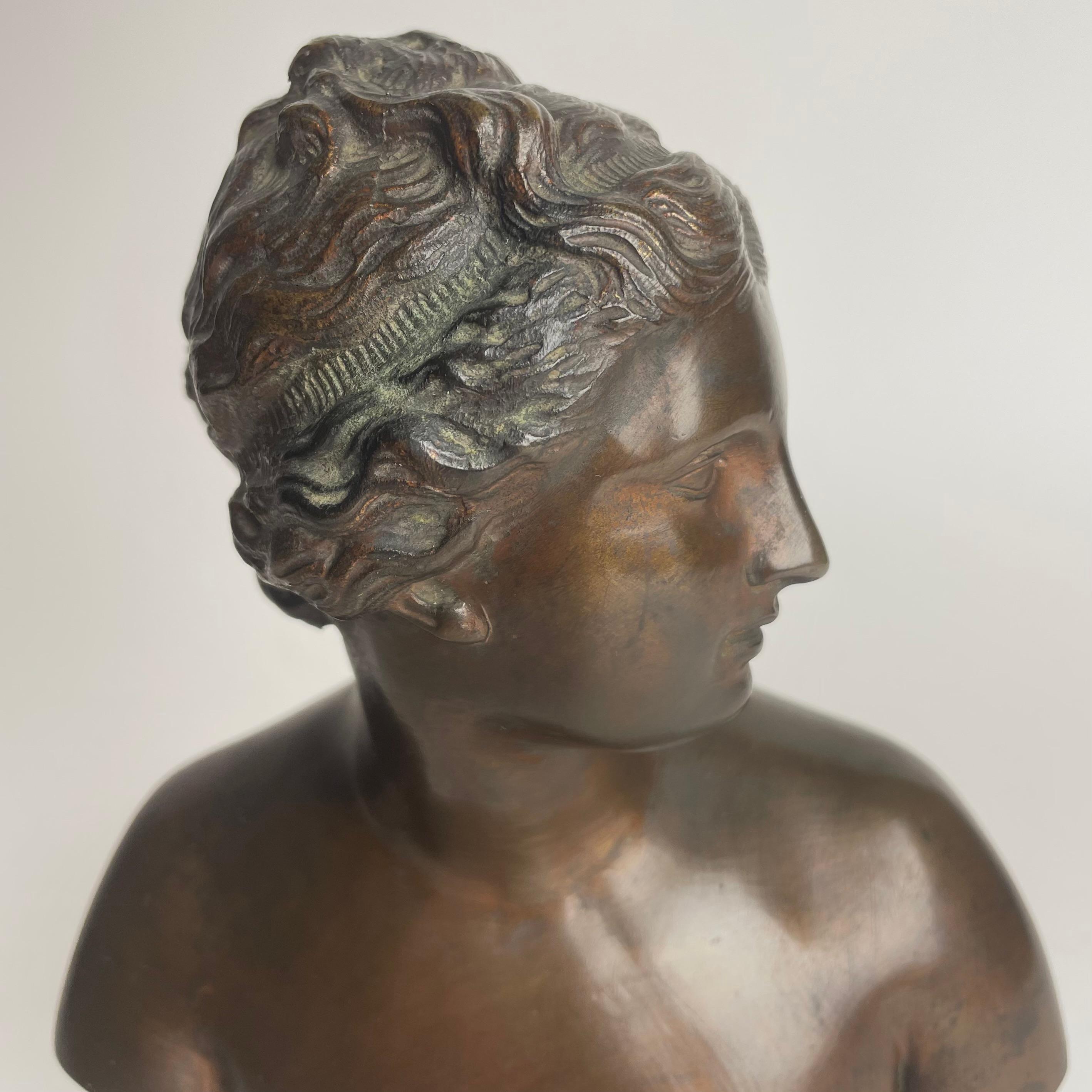Beautiful Bust of Venus/Aphrodite in Bronze from the 19th Century For Sale 2