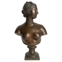 Schöne Venus-/ Aphrodite-Büste aus Bronze aus dem 19. Jahrhundert