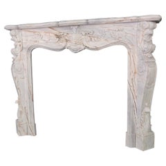 Beautiful Calacatta Gold French Style Marble Fireplace Mantel