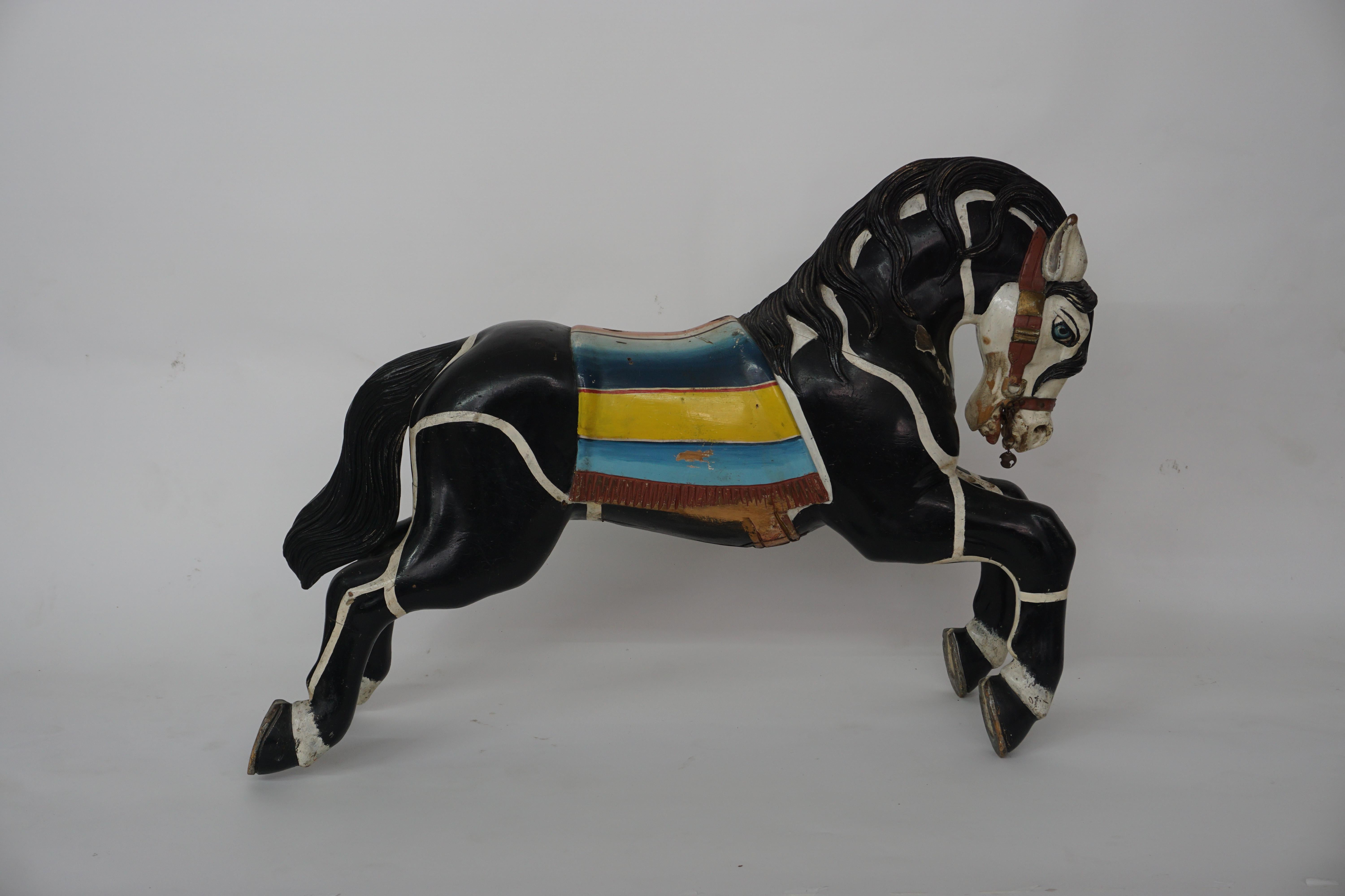 Beautiful Carousel Horse, Early 20th Century In Excellent Condition In Guadalajara, Jalisco, MX