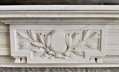 CARRARA Marble Fireplace Late 19th Century