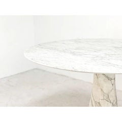 Beautiful Carrera Marble Dining Table, 1960's