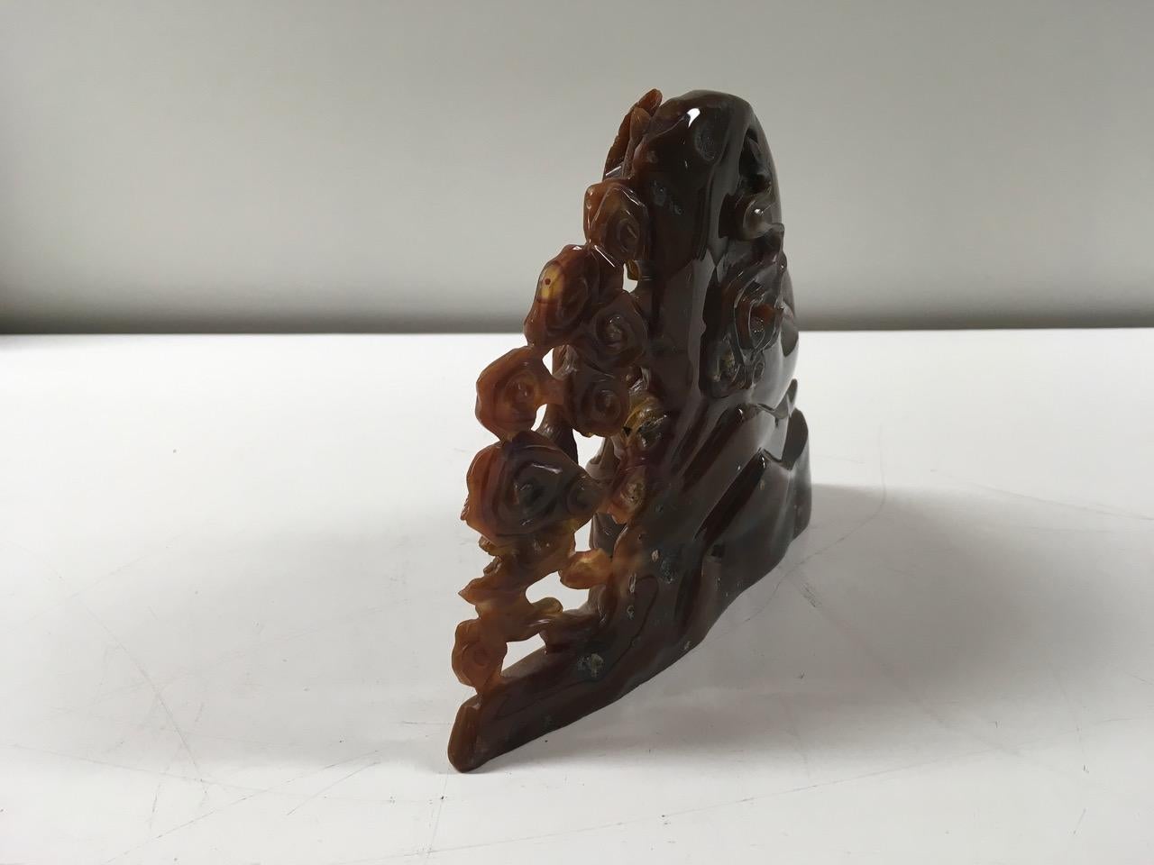 20th Century Beautiful Carved Cornelian Stone Sculpture For Sale