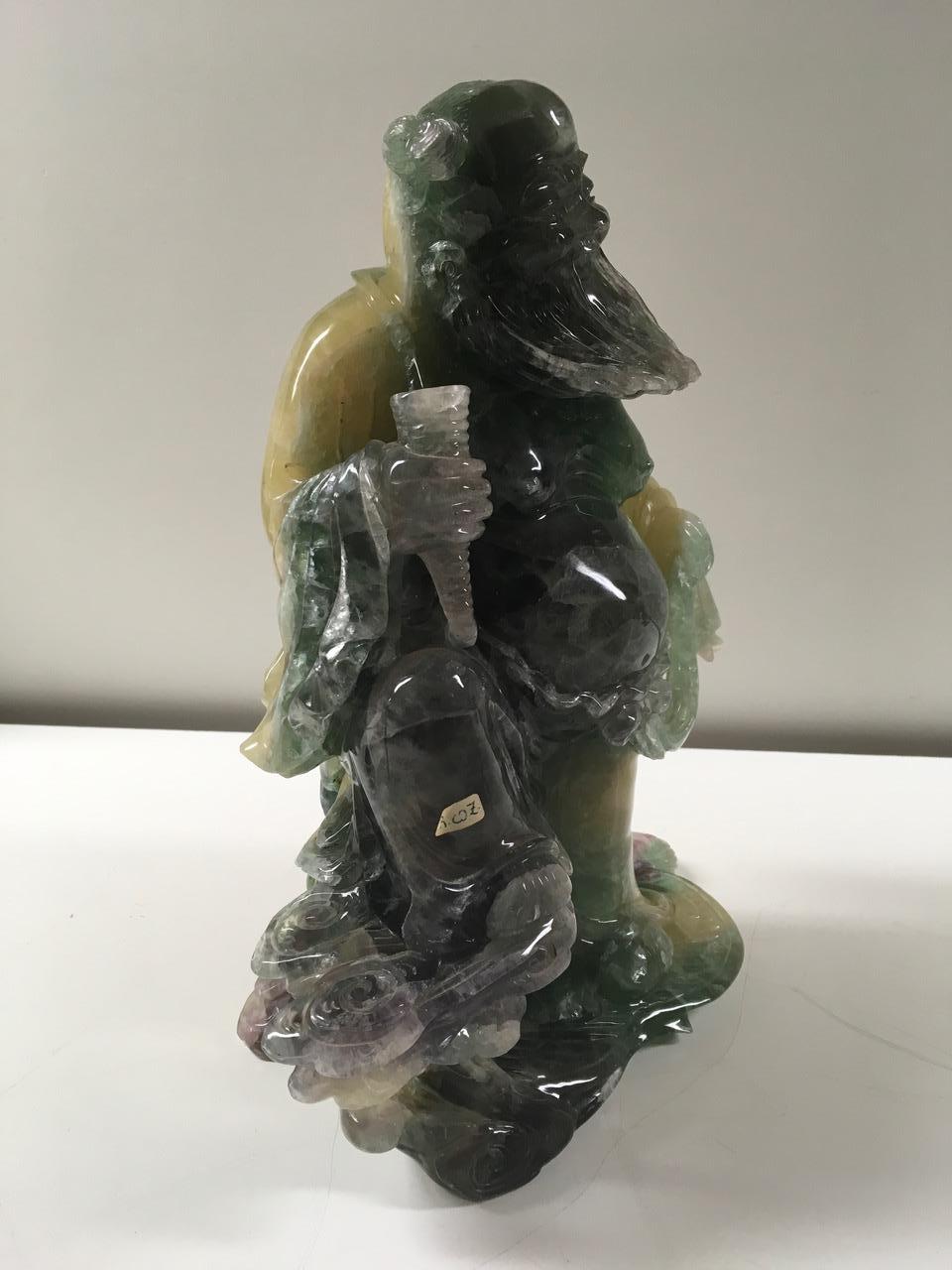 A beautiful sculpture in stone of Fluorite produced in China. Fluorite is a mineral composed of calcium fluoride. Fluorite stimulates creativity and imagination.
Italian private collection.