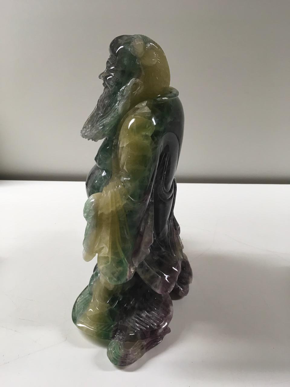 20th Century Beautiful Carved Fluorite Sculpture For Sale