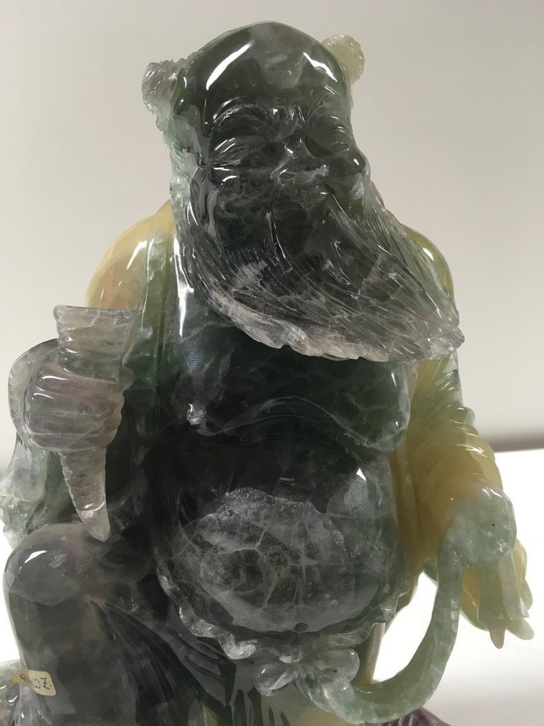 Beautiful Carved Fluorite Sculpture For Sale at 1stDibs