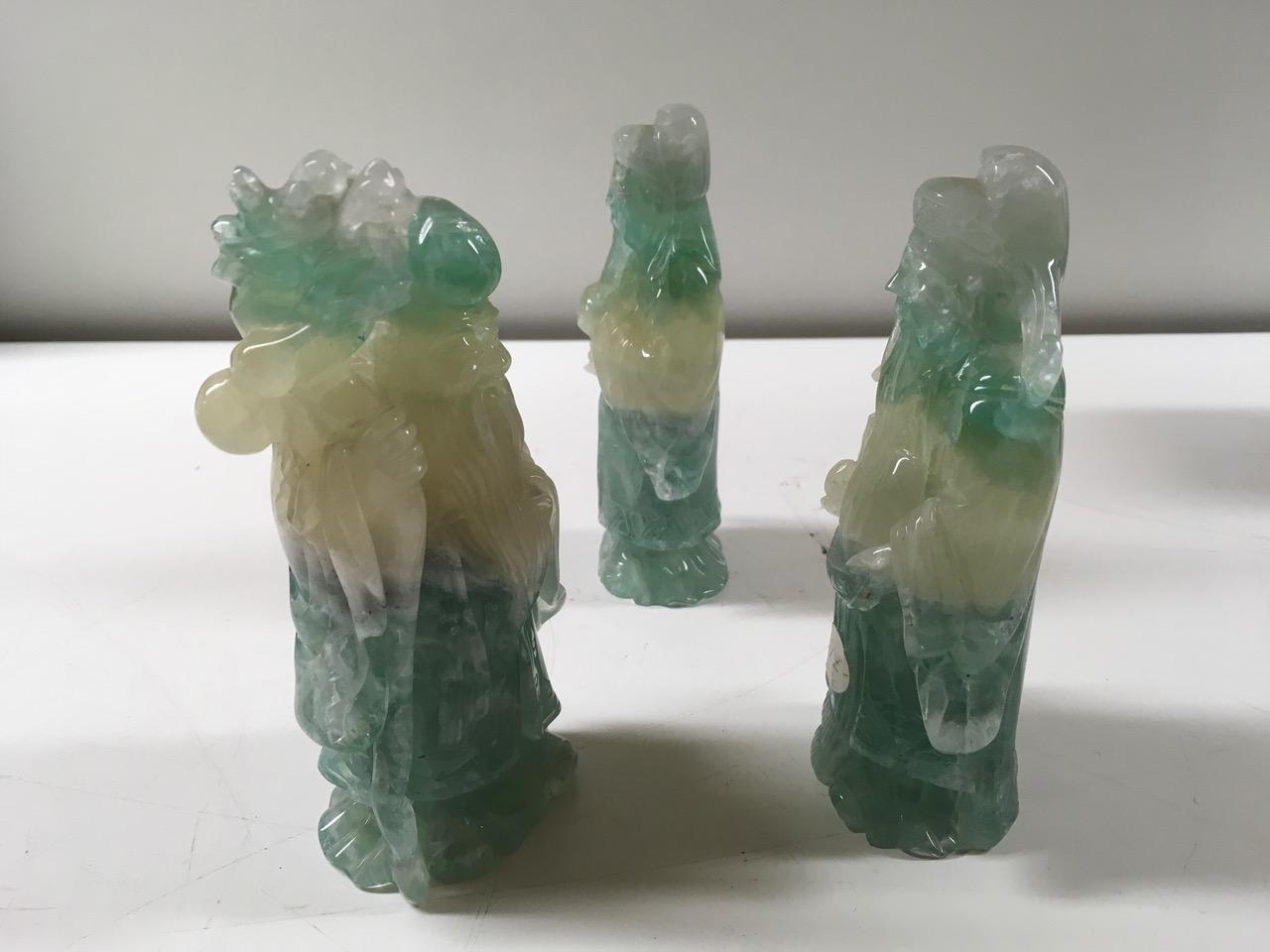 20th Century Beautiful Carved Fluorite Sculptures For Sale