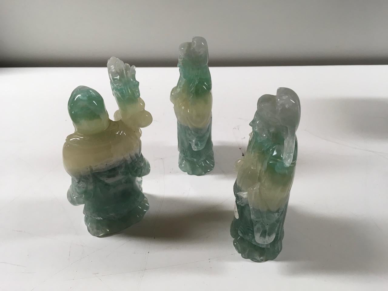 Beautiful Carved Fluorite Sculptures For Sale 1