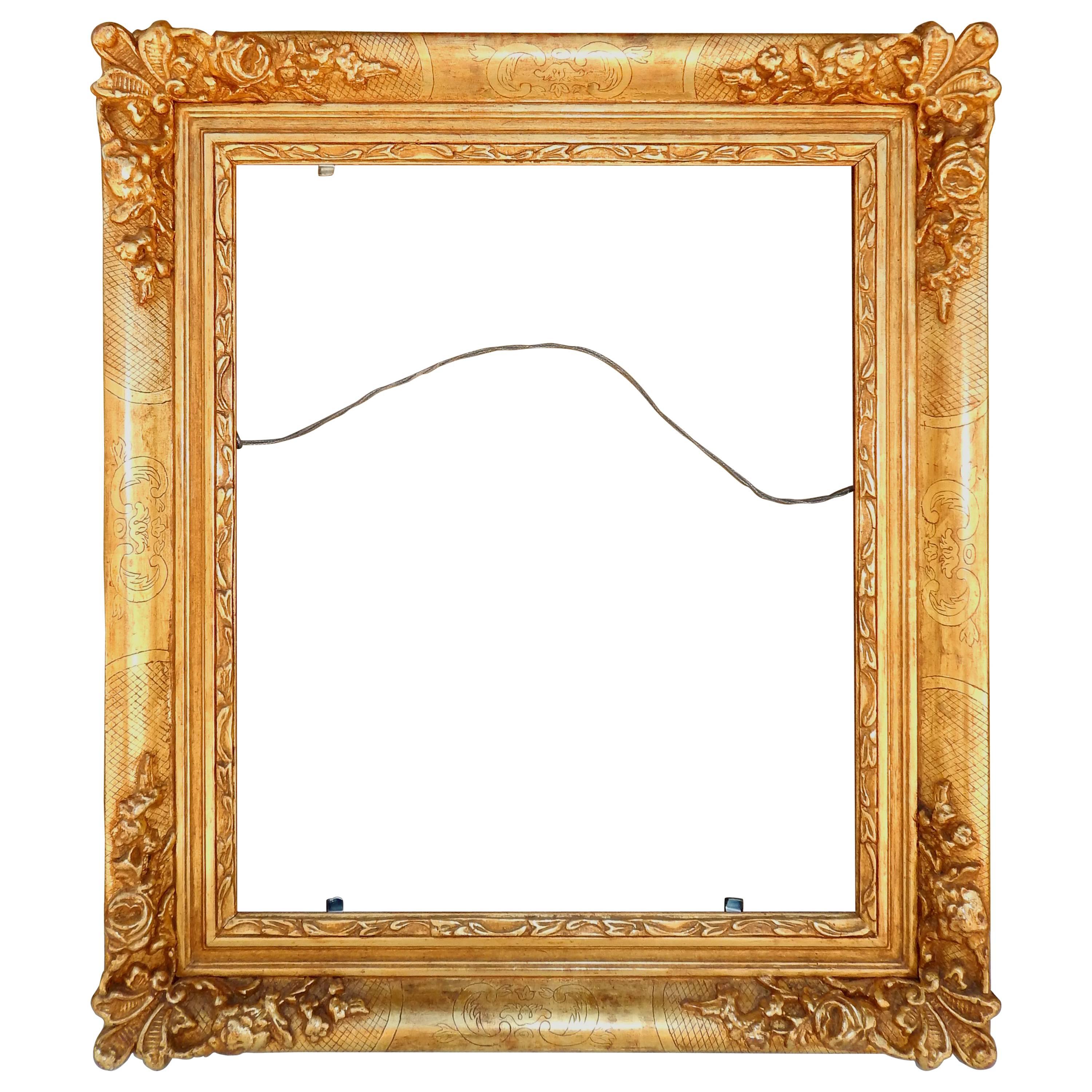 Beautiful Carved Frame by Fine California Frame Maker Richard Tobey