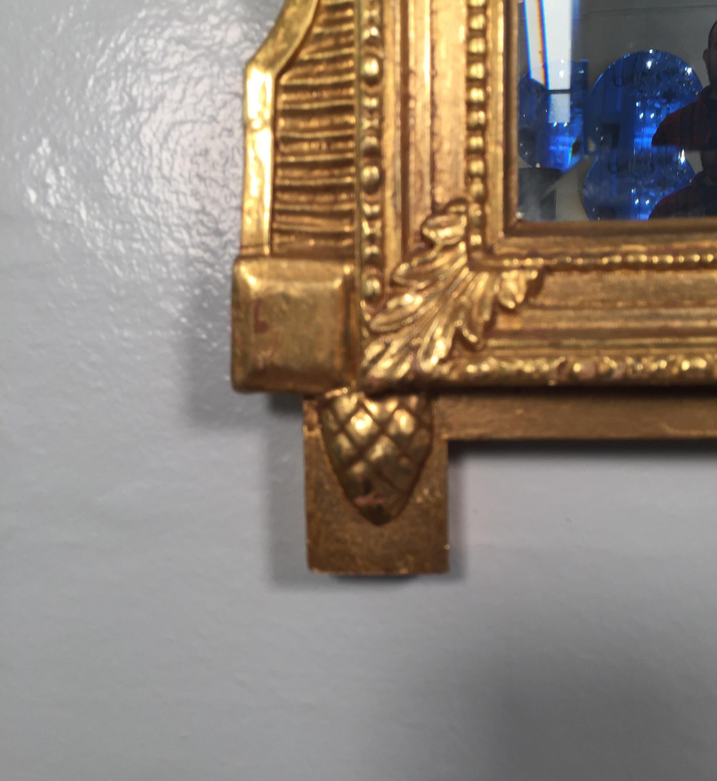 Beautiful Carved Gold Gilt French Style Mirror by Friedman Brothers, circa 1940s 1