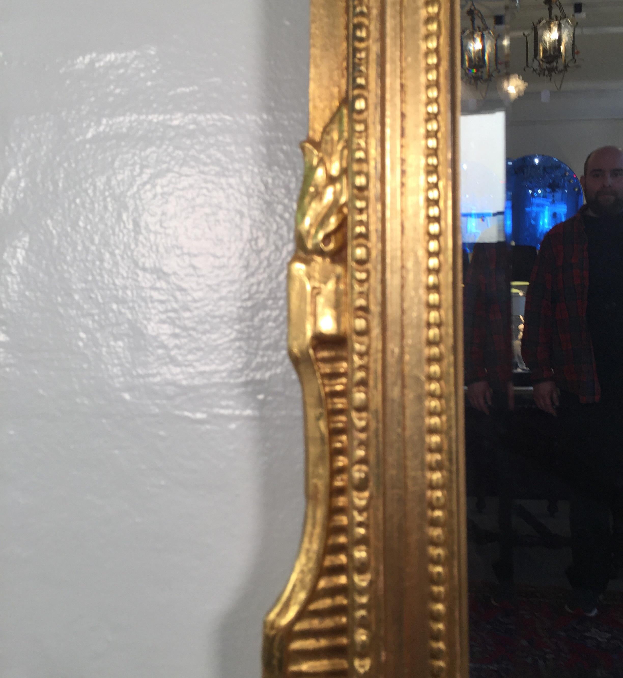 Beautiful Carved Gold Gilt French Style Mirror by Friedman Brothers, circa 1940s 2