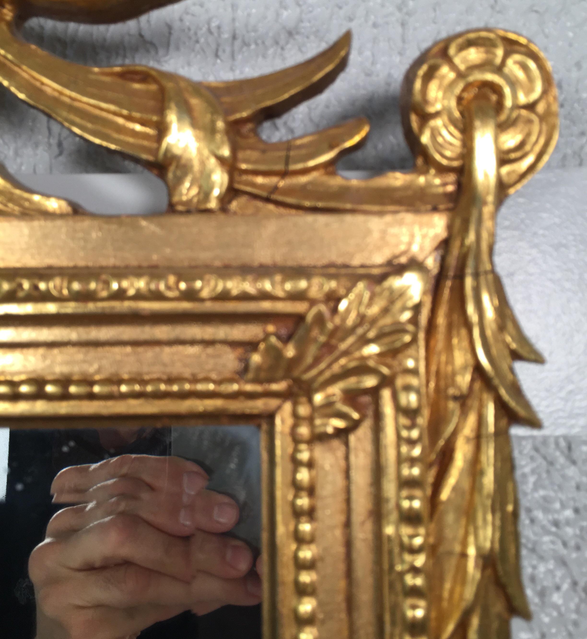 Beautiful Carved Gold Gilt French Style Mirror by Friedman Brothers, circa 1940s 3