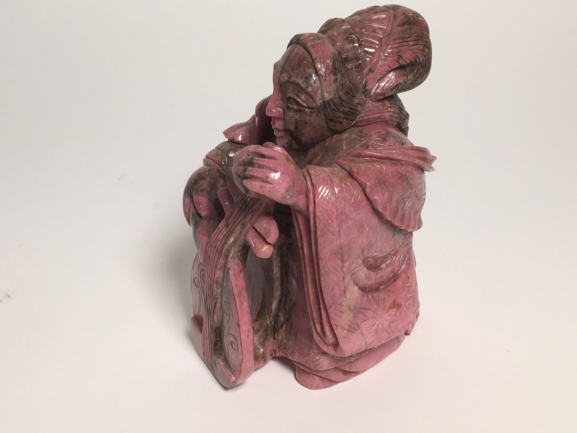 Beautiful Carved Jasper Sculpture In Excellent Condition For Sale In Milan, Italy