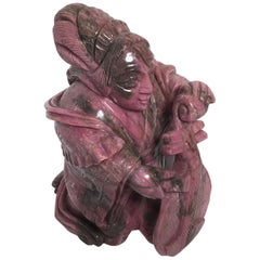Magnifique sculpture en jaspe sculpté