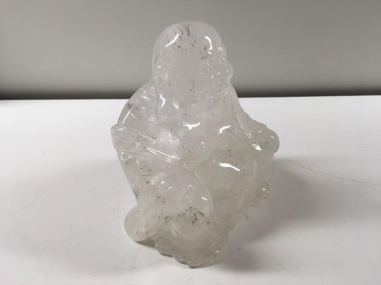 Beautiful Carved Quartz Sculpture In Excellent Condition In Milan, Italy