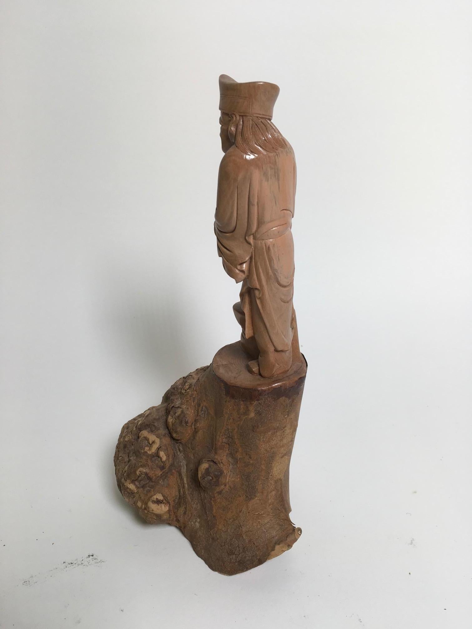 20th Century Beautiful Carved Vine Wood Sculpture For Sale