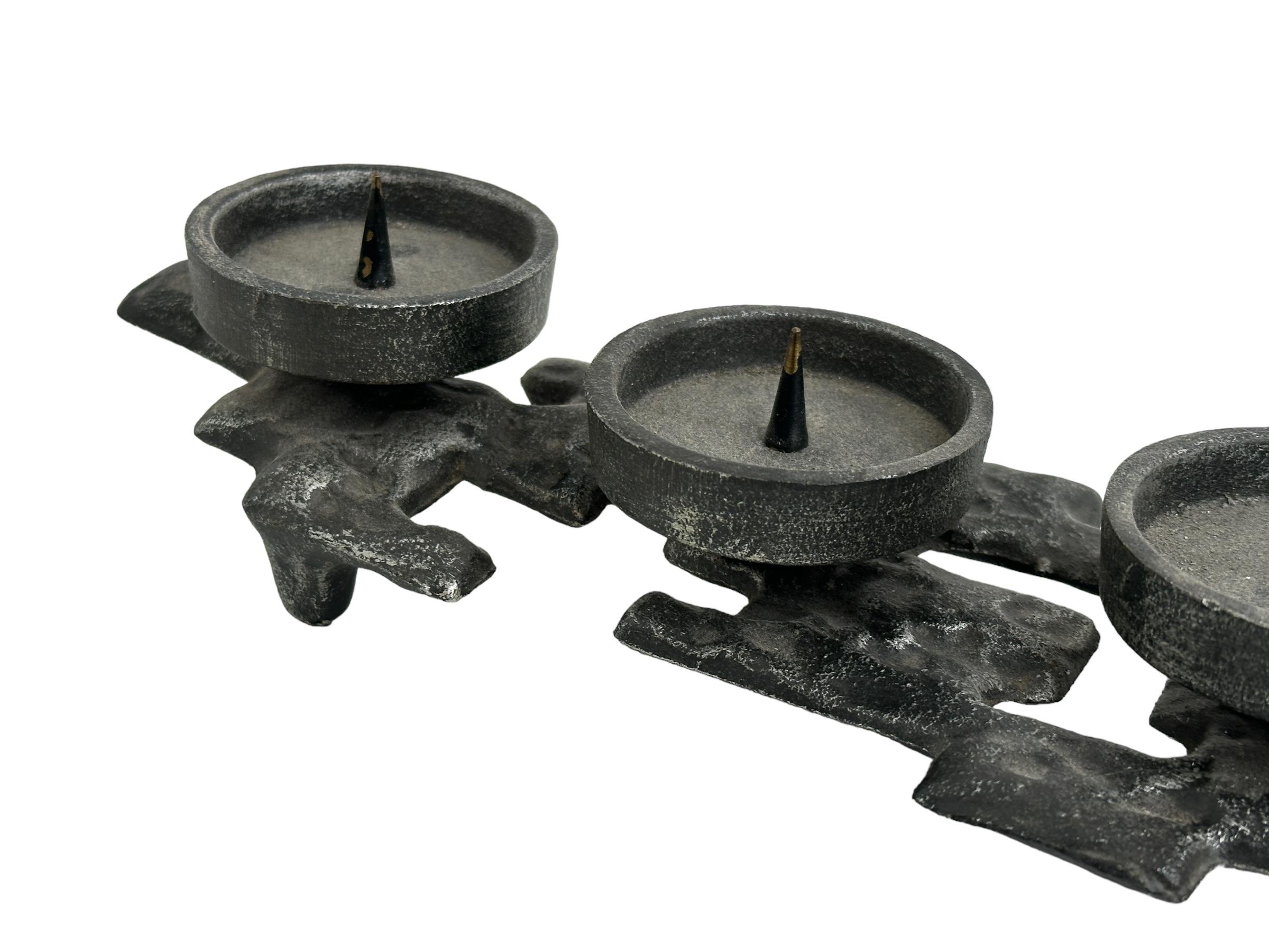 Beautiful cast iron Candlestick Holder Brutalist Era, Germany, 1960s For Sale 10