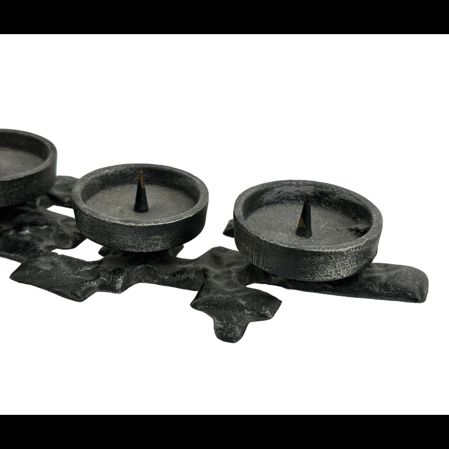 Beautiful cast iron Candlestick Holder Brutalist Era, Germany, 1960s For Sale 11