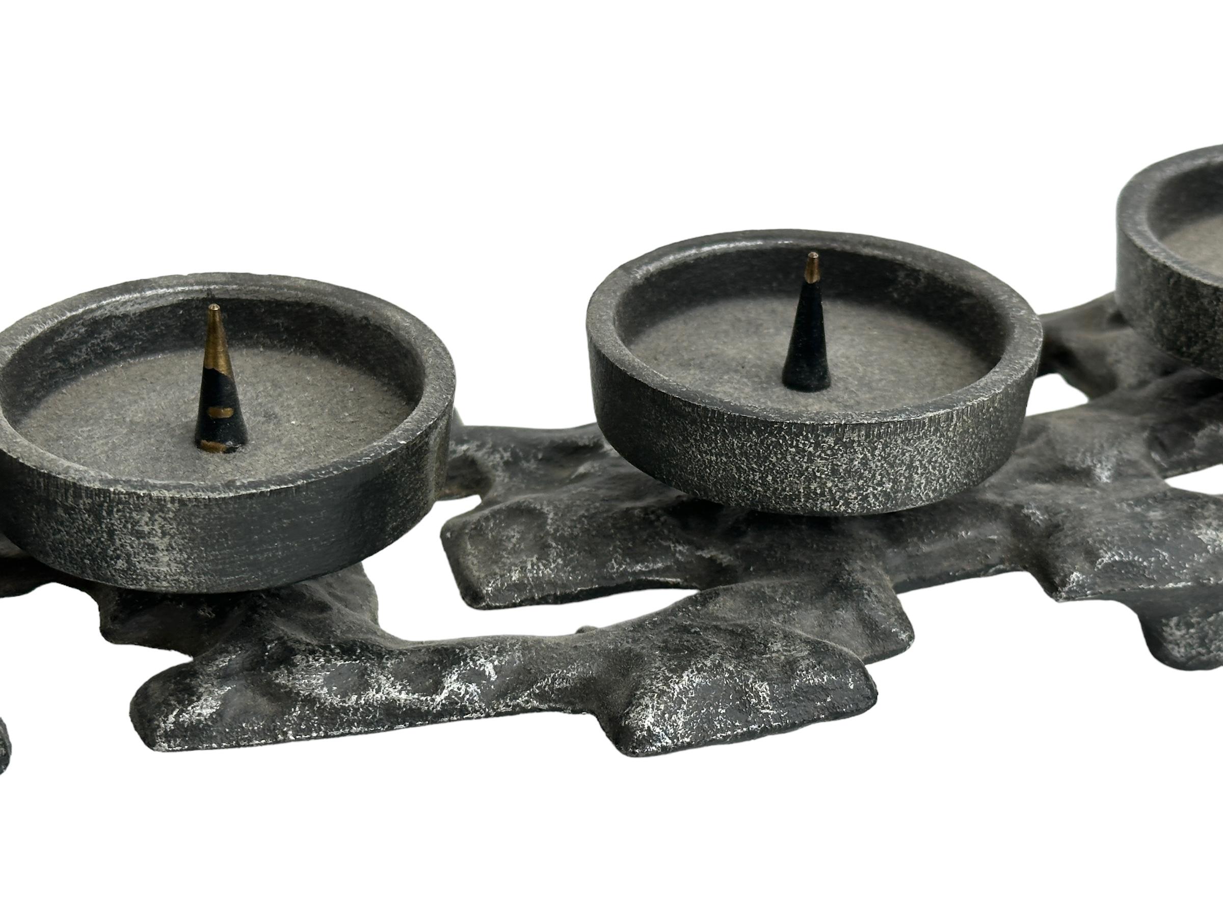 Beautiful cast iron Candlestick Holder Brutalist Era, Germany, 1960s For Sale 2