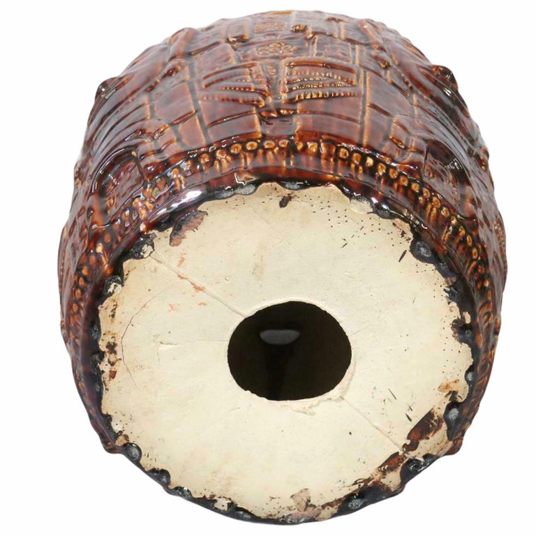 Beautiful Ceramic Buddha Garden Stool or Side Table Patio Decoration For Sale at 1stDibs